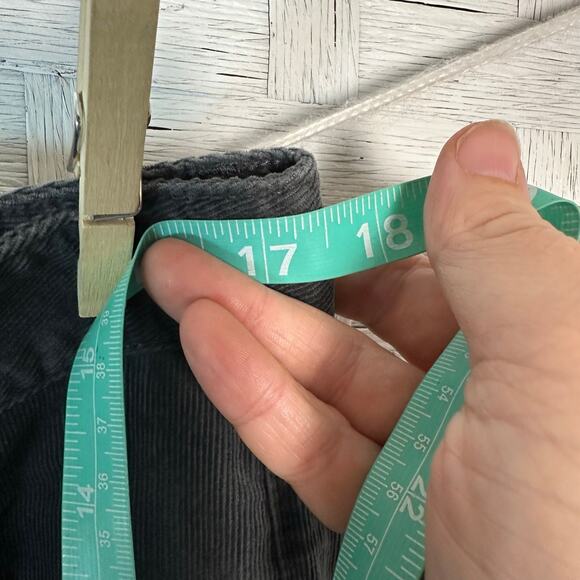 Talbots women’s corduroy pants dark gray straight leg dark academia fall - Picture 4 of 10